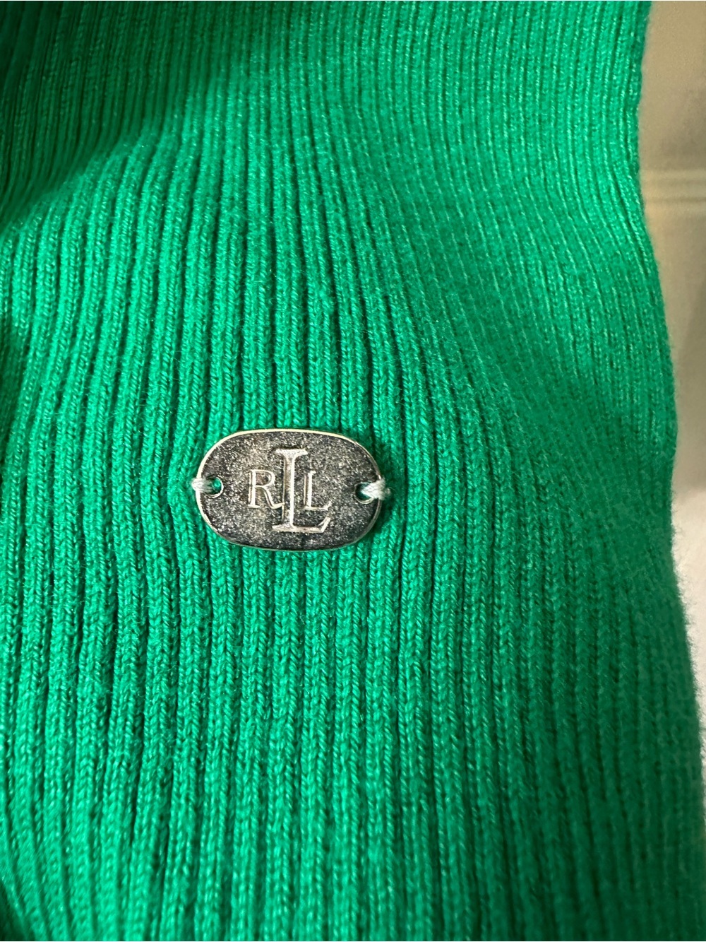 Ralph Lauren Emerald Green Ribbed Turtleneck Sweater - Picture 3 of 8